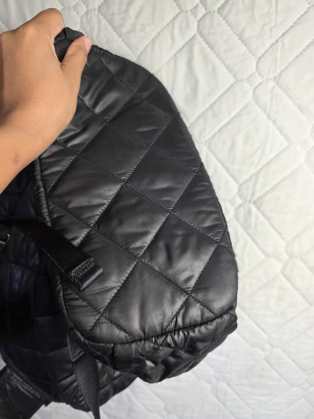 Vera Bradley Ultimate Backpack Solid Black Quilted Multipocket - Picture 2 of 10